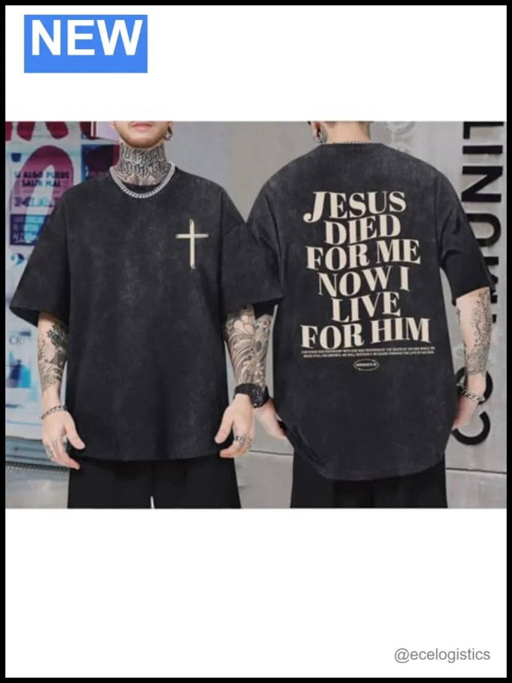 Vintage Acid Wash Christian Graphic Tee - Jesus Religious T-Shirt